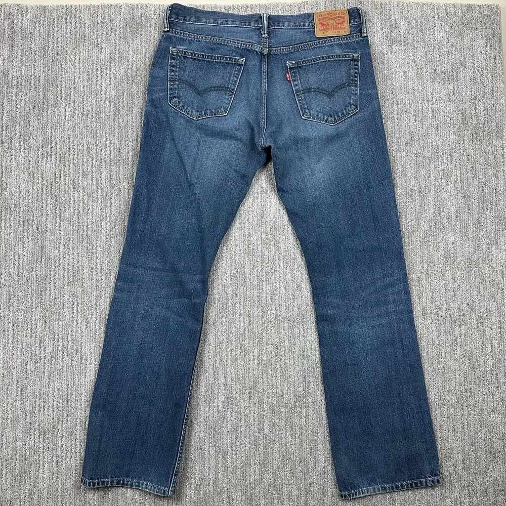 Levi's 527 Slim Bootcut Jeans Mens 34x34 Blue‎ Denim Low Rise Western Workwear